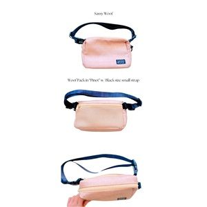 Sassy Woof “Pinot” Woof Pack with “Baby Got Black” Strap size Small